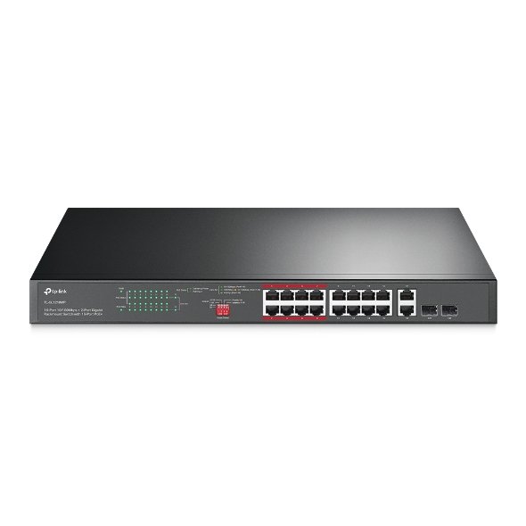 TP-LINK TL-SL1218MP 16 PORT 10/100 MBPS + 2 PORT GIGABIT SWITCH POE+
