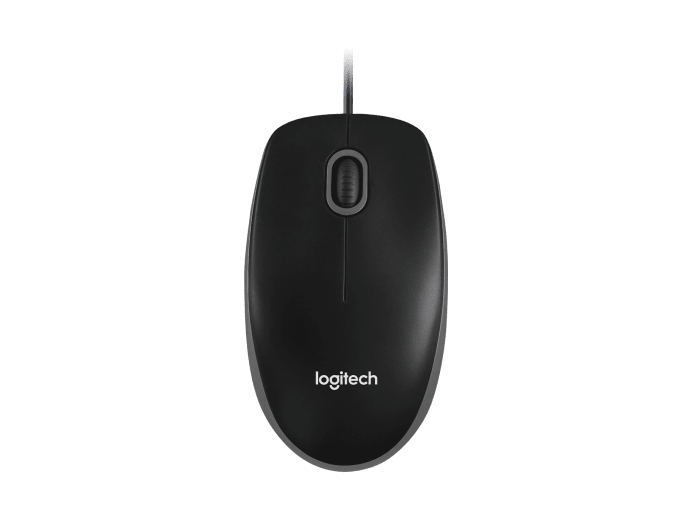 Logitech B100 Optical USB Mouse – Mouse Kabel Ergonomis Presisi untuk Kerja Harian