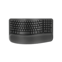 Keyboard Logitech Wave Keys Ergonomic Wireless Bluetooth with Palm Rest