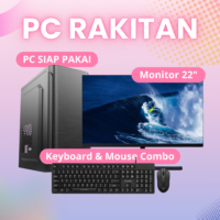 PC Rakitan Core i5 Gen 4 | RAM 8GB | SSD 256GB | Monitor 21.5 Inch | Siap Pakai