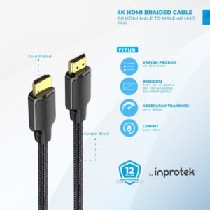 VENTION HDMI Cable 4K@60Hz Cotton Braided Cable – AAL