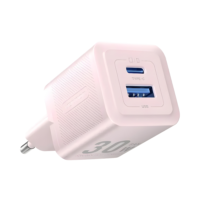 Vention Adaptor Kepala Charger 2 In 1 30W Type C + USB A Pink VT-FEWP0