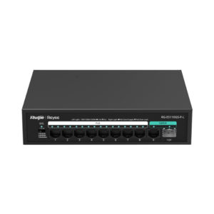 Ruijie Reyee RG-ES110GS-P-L 10-Port Full Gigabit Desktop Unmanaged Switch 8-Port PoE 120W with 1-Port SFP Visibility Ruijie Cloud Original Garansi Resmi