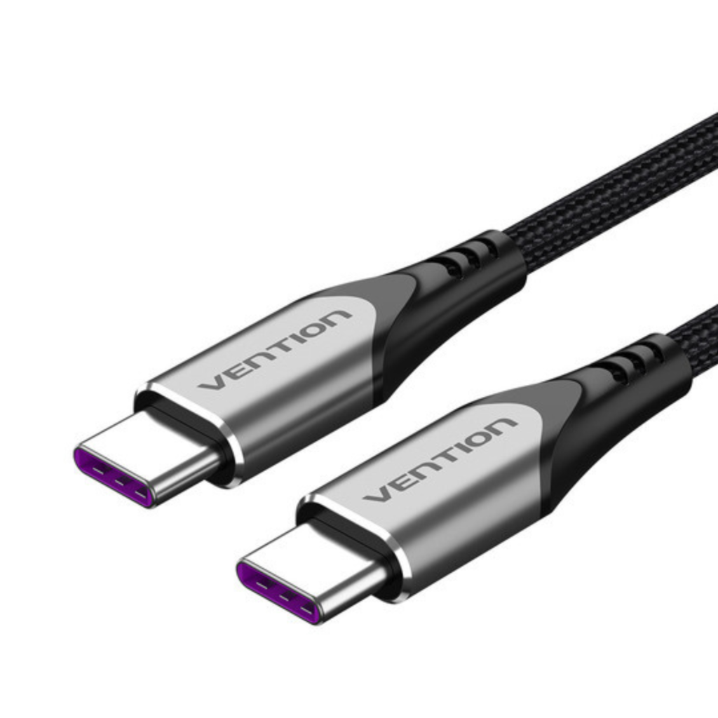 Vention Cable Data Type C to Type C Fast Charging 5A Nylon Braided 2M Gray VT-TAEHH