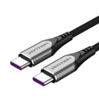 Vention Cable Data Type C to Type C Fast Charging 5A Nylon Braided 2M Gray VT-TAEHH