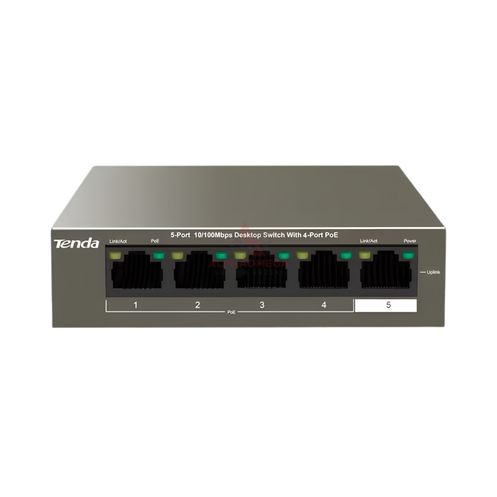 Tenda TEF1105P Switch Hub 4 Port PoE LAN CCTV IP Camera 63W
