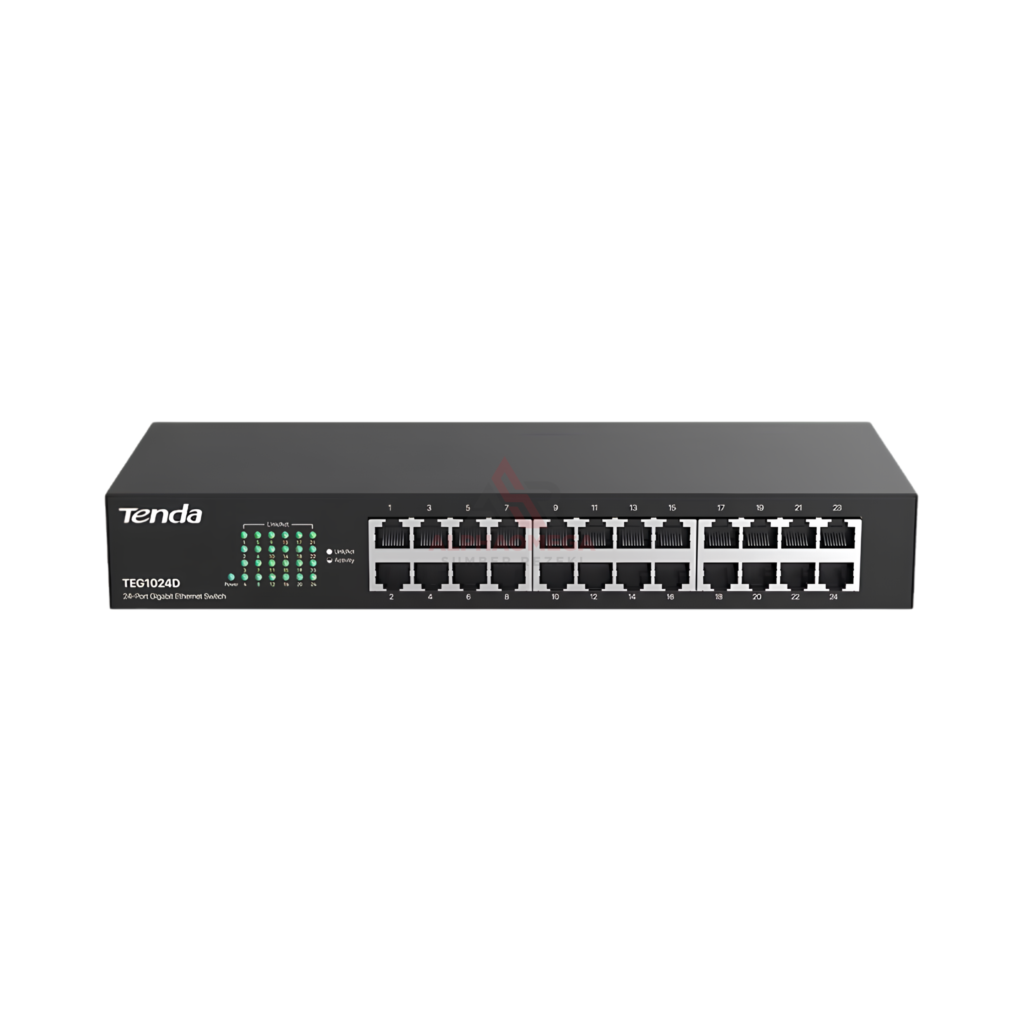 Tenda TEG1024D Switch Hub 24 Port Gigabit LAN Rackmount Metal
