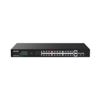 Tenda TEG1128P Switch Hub 24 Port PoE Gigabit SFP Rackmount