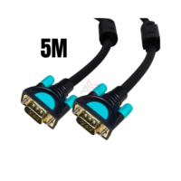 PROFFTECH CABLE VGA 5M GOLD – Kabel Monitor VGA Premium Gold Plated, Gambar Jernih Stabil Anti Noise untuk PC, Monitor & Proyektor Jarak Jauh