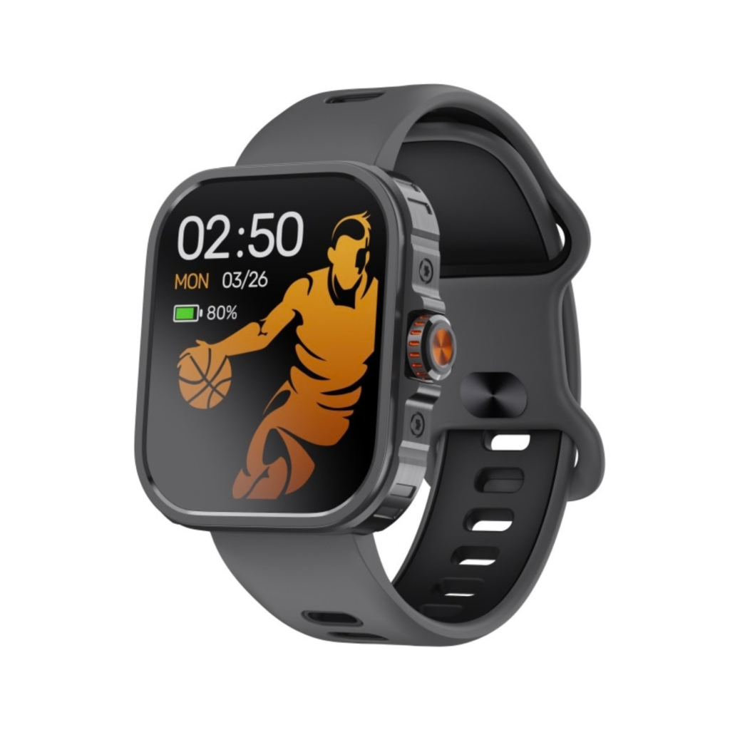Eeluck Smart Watch F5 Gray Layar AMOLED 1.85 Inci GPS Bawaan Tahan Air 3ATM Baterai 370mAh Garansi Resmi