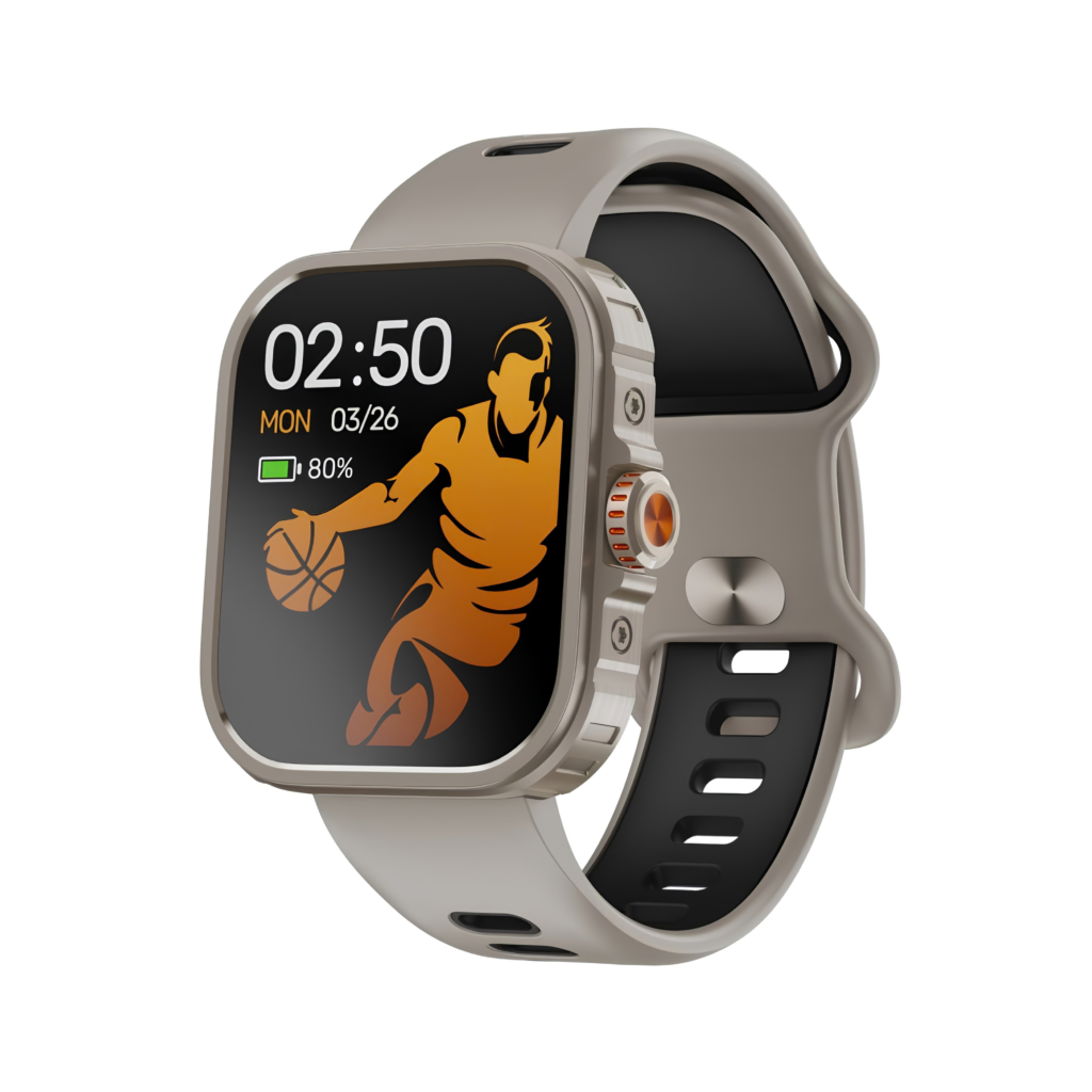 Eeluck Smart Watch F5 Titanium Layar AMOLED 1.85 Inci GPS Bawaan Tahan Air 3ATM Baterai 370mAh Garansi Resmi