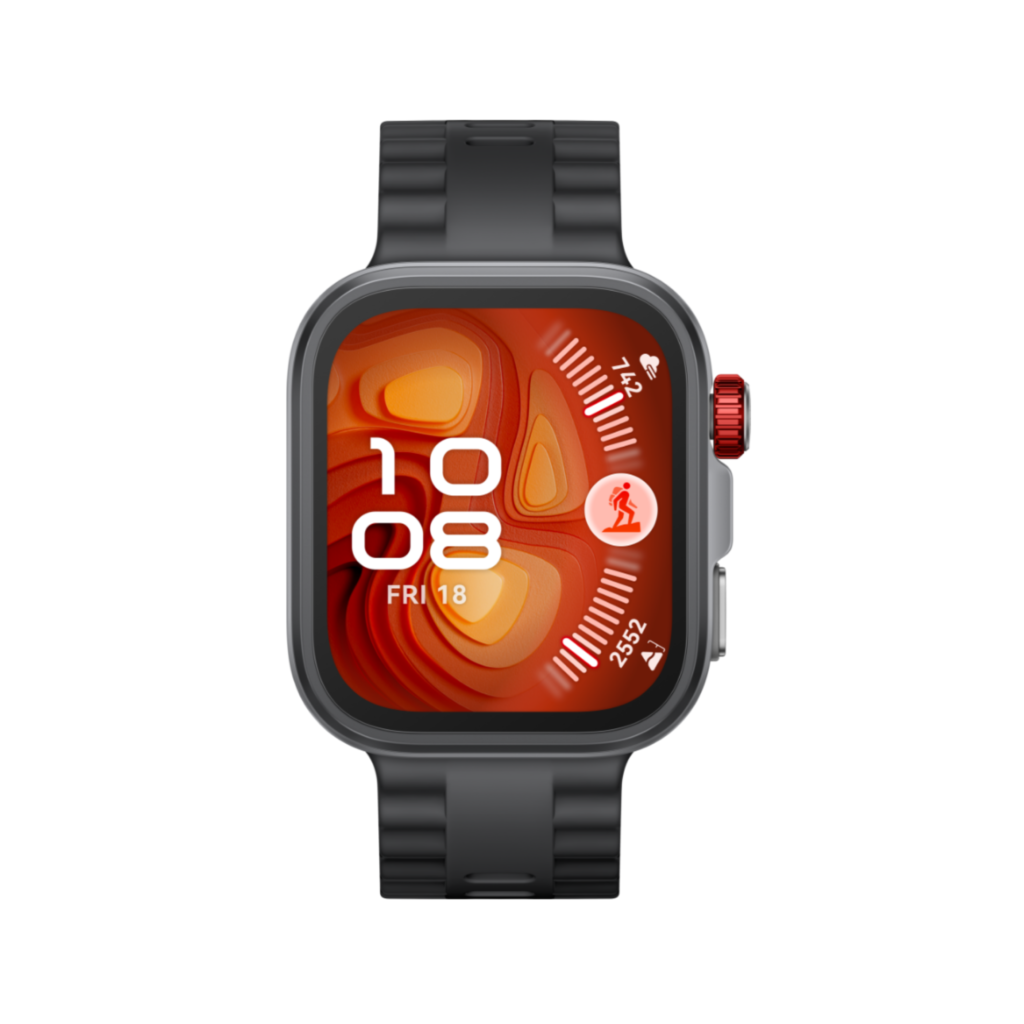 Huawei Watch Fit 4 Pro Black Layar AMOLED 1.82 Inci Bezel Titanium Kaca Safir Sensor ECG Diving 40m IP6X 5ATM Garansi Resmi