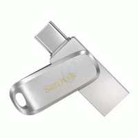 SanDisk Ultra Dual Drive Luxe 32GB USB Type-C USB 3.2 Dual OTG Metal Silver Original - SDDDC4-032G-G46