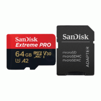 SanDisk Extreme PRO MicroSD 64GB Include Adapter Read 200MB/s Write 90MB/s Original - SDSQXCU-064G-GN6MA