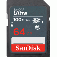 SanDisk Ultra SD Card 64GB Class 10 100MB/s Original Kamera - SDSDUNR-064G-GN3IN