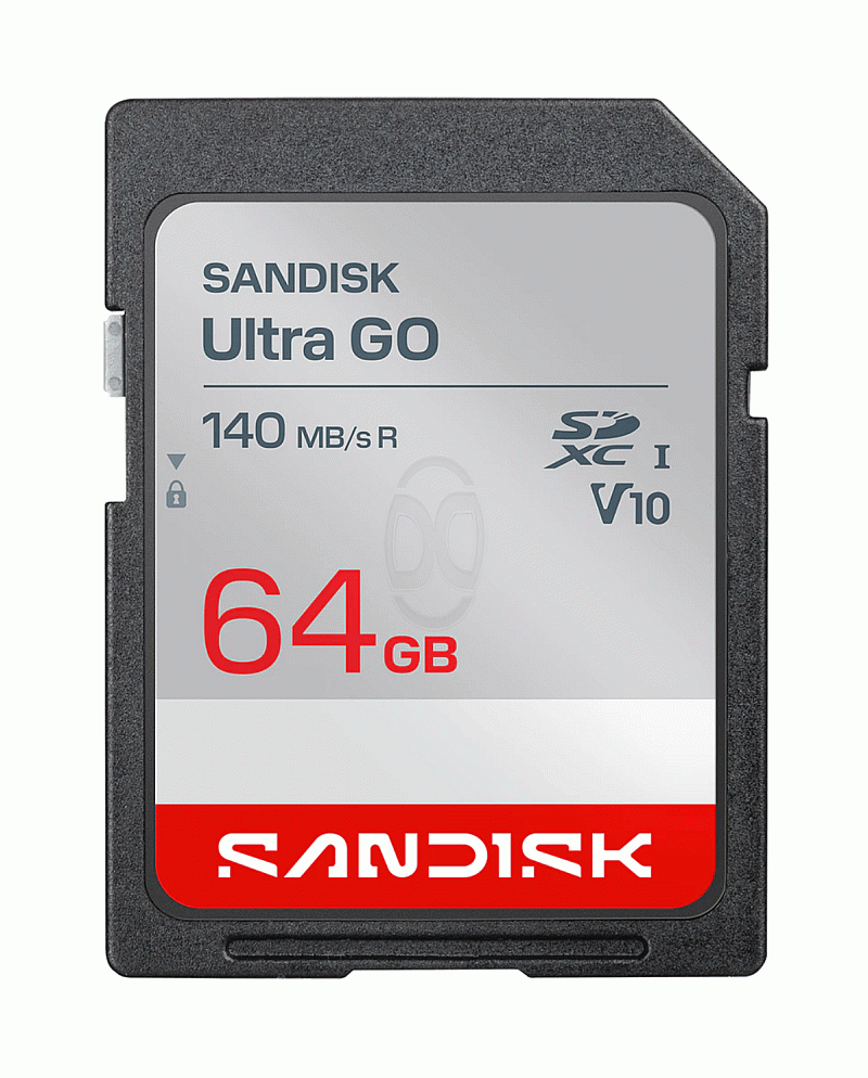 SanDisk Ultra GO SD Card 64GB 140MB/s Original Kamera - SDSDUGN-064G-GN6IN