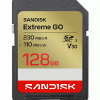 SanDisk Extreme GO SD Card 128GB Read 230MBs Write 110MBs 4K -  SDSDXGN-128G-GNCIN