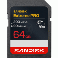 SanDisk Extreme PRO SD Card 64GB Read 250MBs Write 90MBs - SDSDXXU-064G-GSCIN