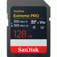 SanDisk Extreme Pro SD, V90, 300MB/s R, 300MB/s W, 128GB - SDSDXDM-128G-GN4IN