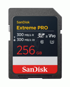 SanDisk Extreme Pro SD, V90, 300MB/s R, 300MB/s W, 256GB 300MB/s - SDSDXDM-256G-GN4IN