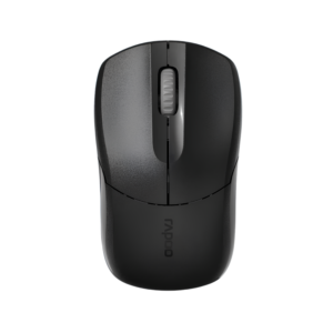 Rapoo B1S Silent Black Wireless Optical Mouse 2.4GHz 1200 DPI (Silent Click / 12 Months Battery) - Hitam Garansi Resmi