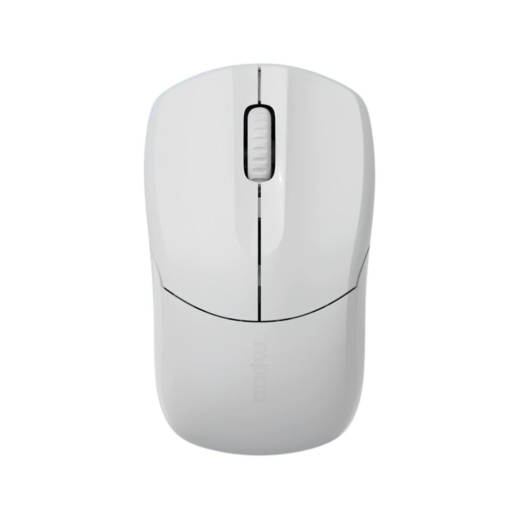 Rapoo B1S Silent Grey Wireless Optical Mouse 2.4GHz 1200 DPI (Silent Click / 12 Months Battery) - Abu-Abu Garansi Resmi